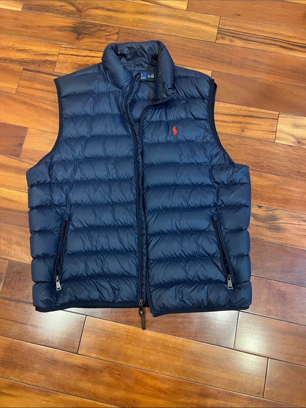 Polo by Ralph Lauren Lightweight Navy Puffer Vest with Red Pony Men’s Size XL